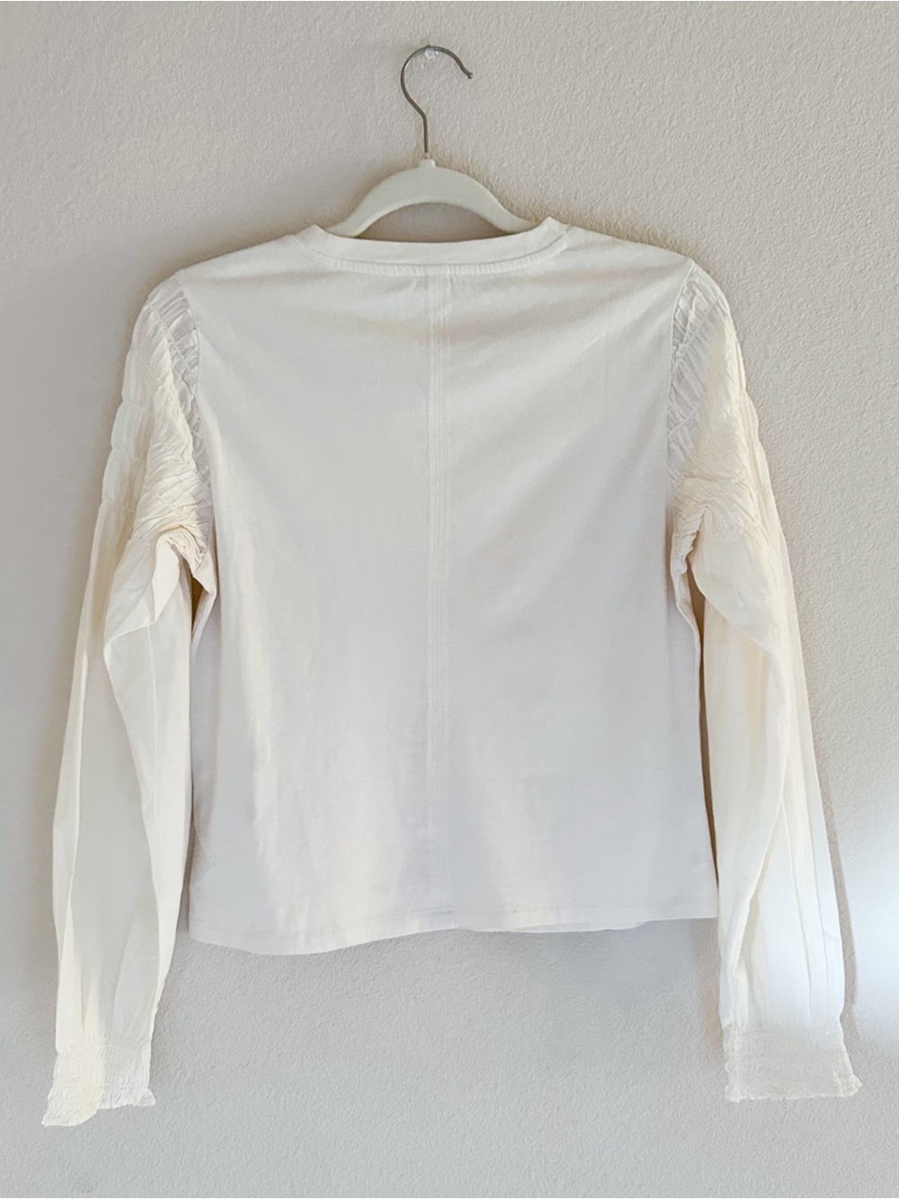 Madewell Smocked Long-Sleeve Tee S - Picture 10 of 10